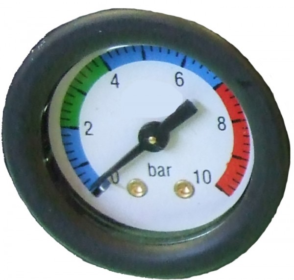 (LF1) Druckluft Manometer, f. Schlauch, 6,00 mm, schwarz, Ersatzmanometer 2874223